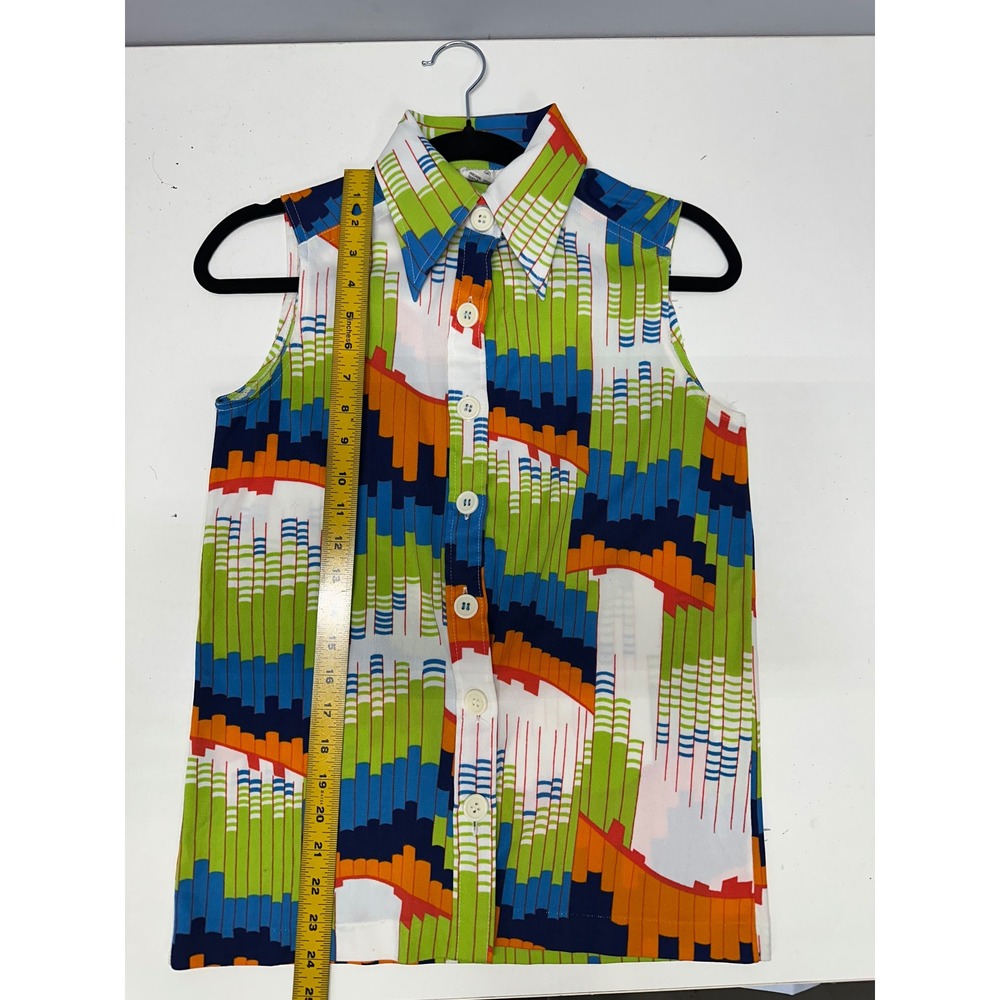 Funky Bright Multi-colored Blouse - Picture 4 of 4